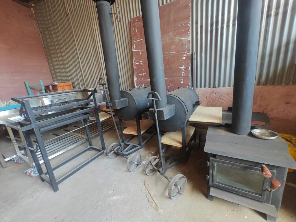 Mild steel meat grills and room heater